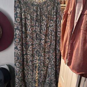 Floral Print Maxi Skirt